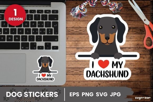 Dachshund Sticker SVG Printable