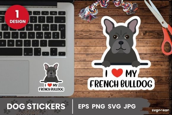 French Bulldog Sticker SVG Printable