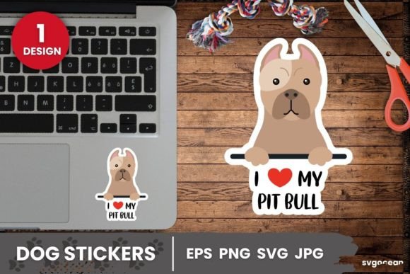 Pit Bull Sticker SVG Printable for Crafts