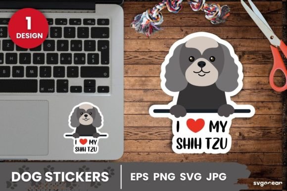 Shih Tzu Sticker SVG Printable
